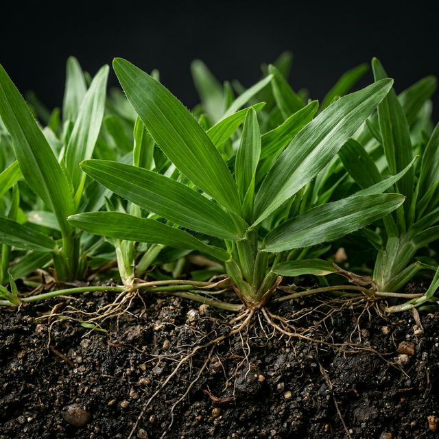 Grama São Carlos: folhas largas e raízes curtas